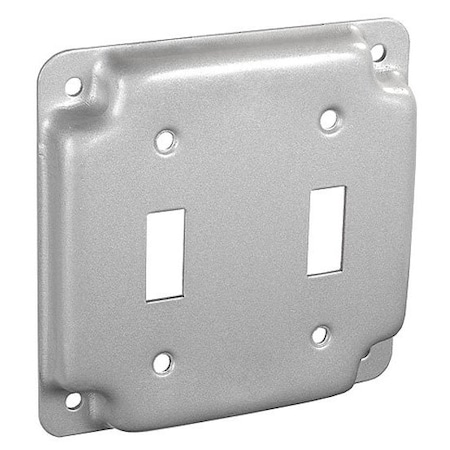 Southwire Electrical Box Cover, Square, Galvanized Steel, Toggle and Raised Cover G1936